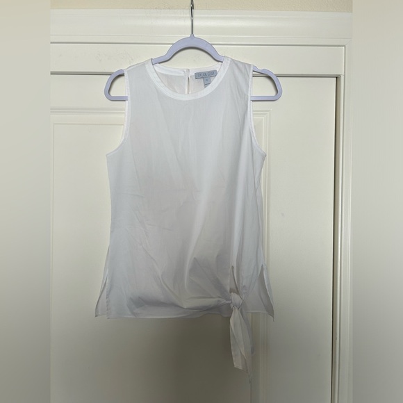 NWOT Dylan Gray White Sleeveless Tie-Front Top Size S - Picture 4 of 9